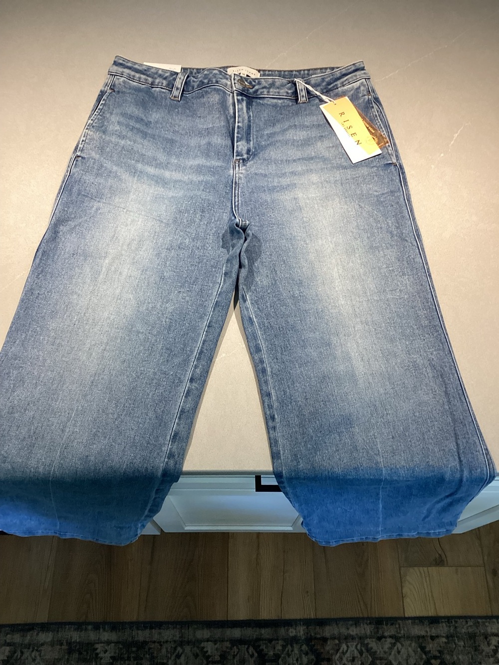 Risen Wide Leg Light Wash Jeans trouser style 1XL 16 18